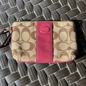 Coach wallet with maroon accents